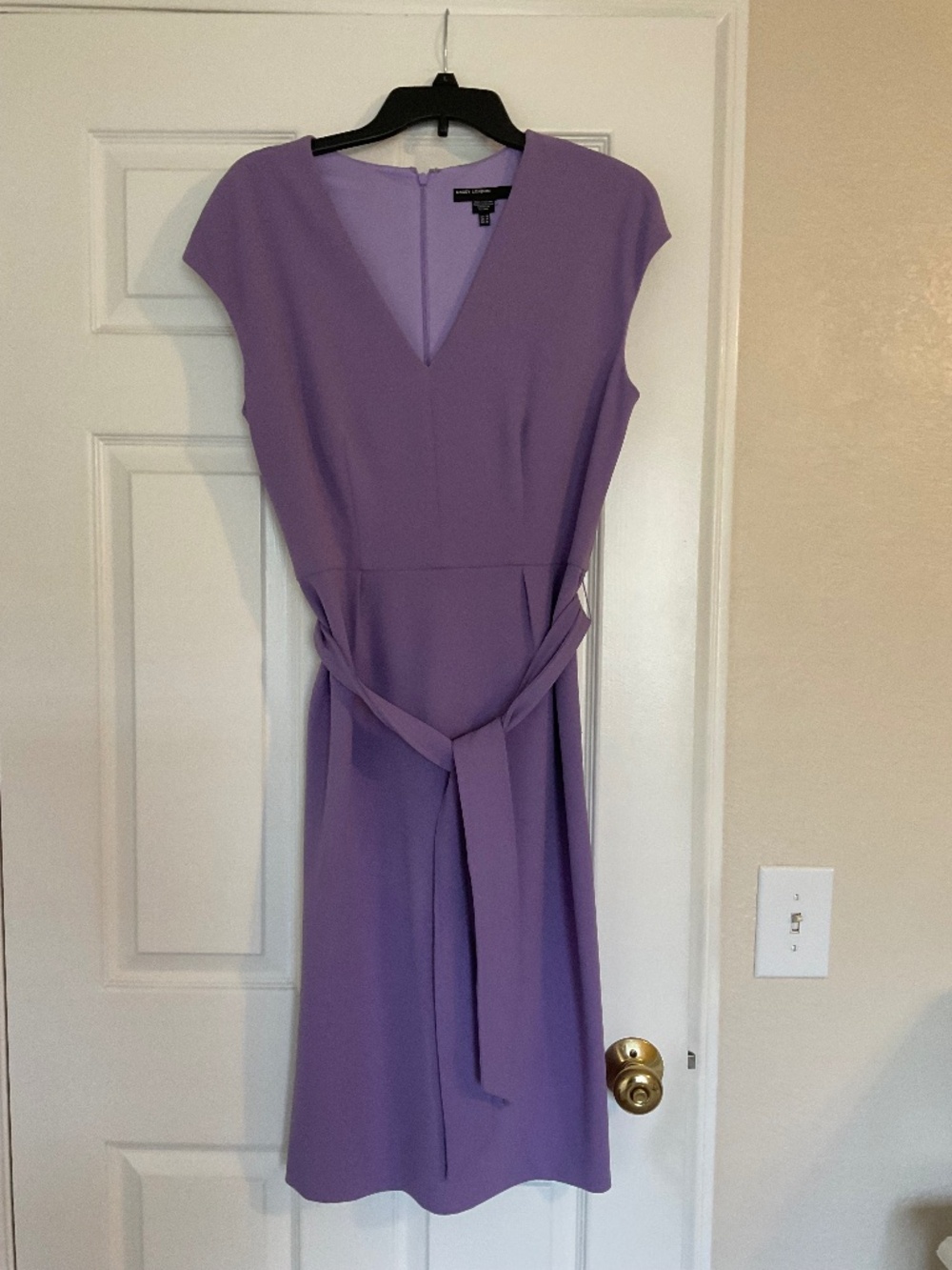 Maggy London dress, size 10, light lavender with belt.